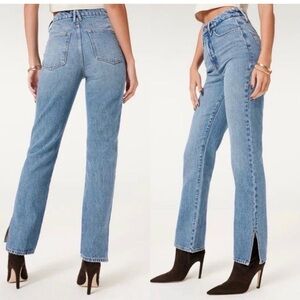 Good American Blue Straight Leg Jeans